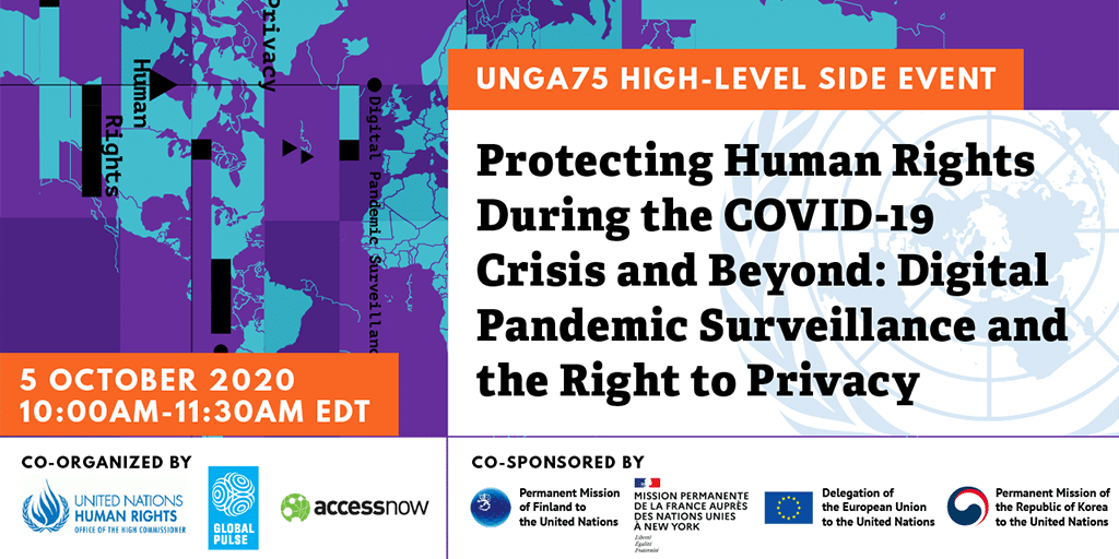 UNGA 75 Side Event: COVID-19, Surveillance, and the Right to Privacy ...