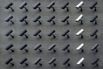 |Image: surveillance cameras on the street.