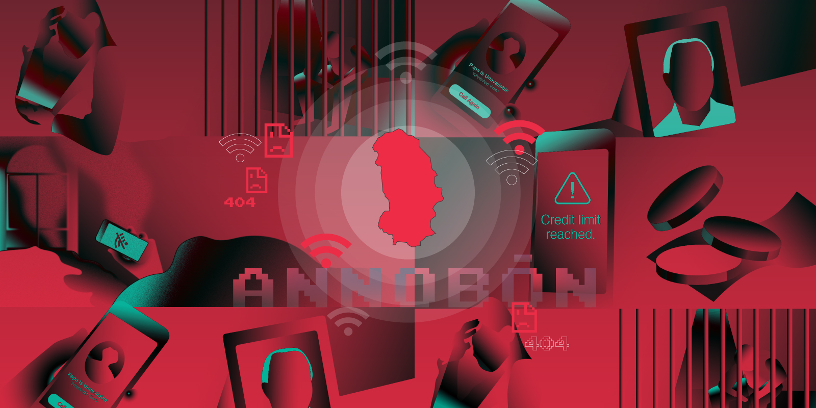 Images representing shutdown stories surrounding the island of Annobón